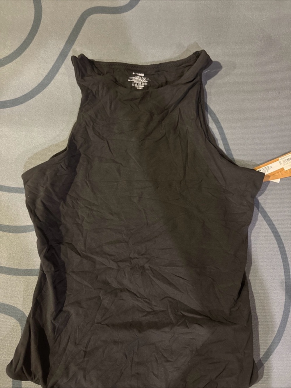 SKIMS Black Sleeveless Crewneck Bodysuit